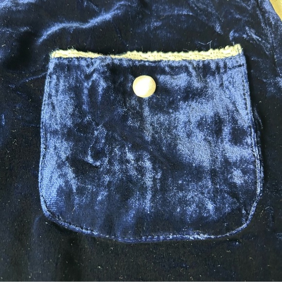 Maya Velvet Dress - Size Medium - Navy with Lace Detail - Picture 5 of 8